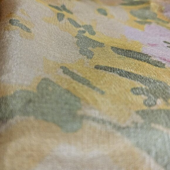 Badgley Mischka Peach Floral Dress – Size 14 – Scoop Neck – Sleeveless - Picture 4 of 9